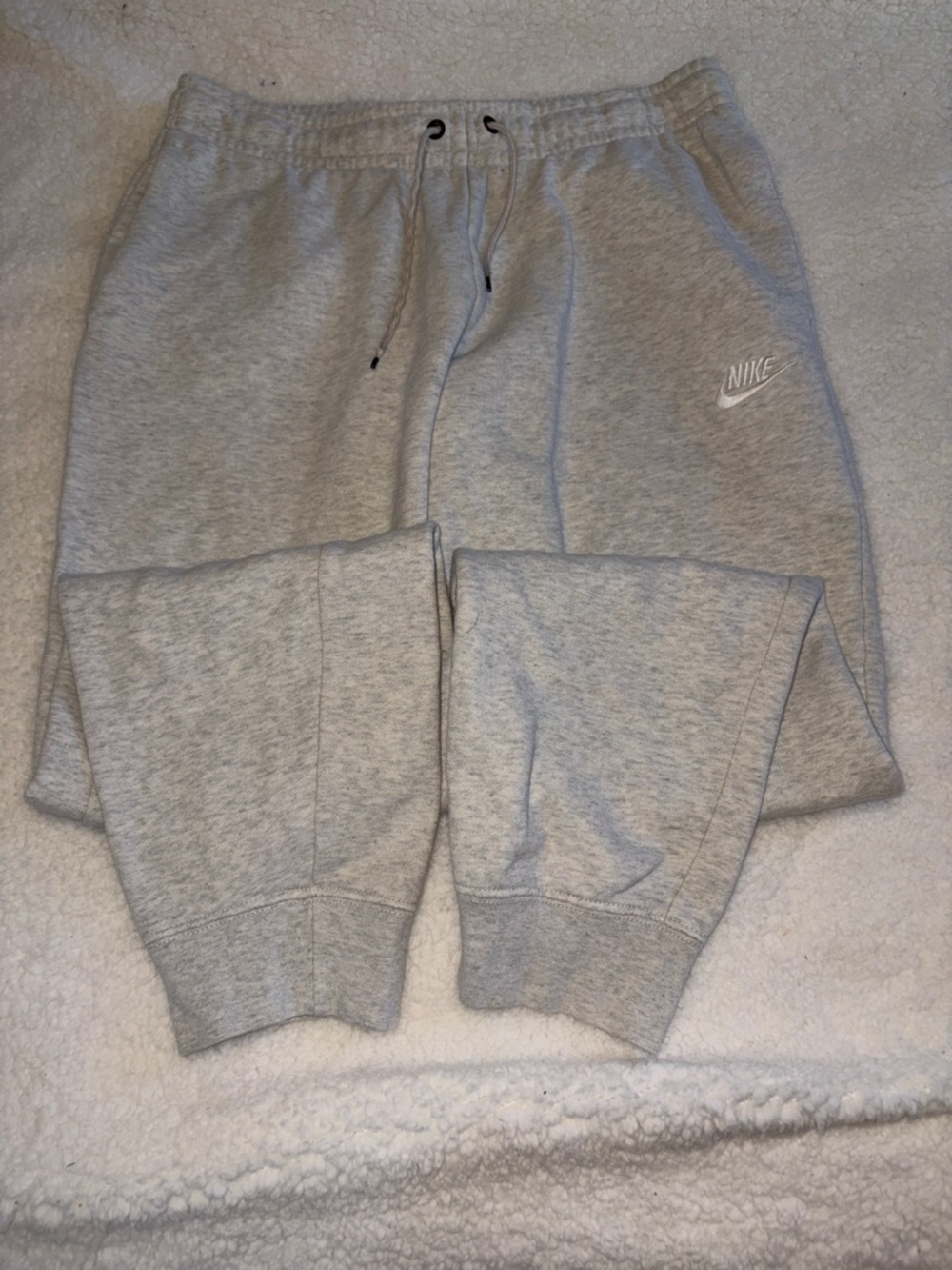Nike Kids Light Grey Fleece Joggers